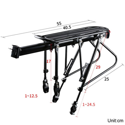 Bicycle Rear Rack Mountain Bike Aluminum Tail Rack With Carrier, Semi Quick Release, Full Quick Release