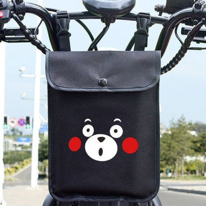 Electric Vehicle Portable Hanging Bag Waterproof Bicycle Front Storage Bag Stroller Pocket, Deer, Locomotive Girl, Black Bear, Duck, Flower Bear, No Pattern