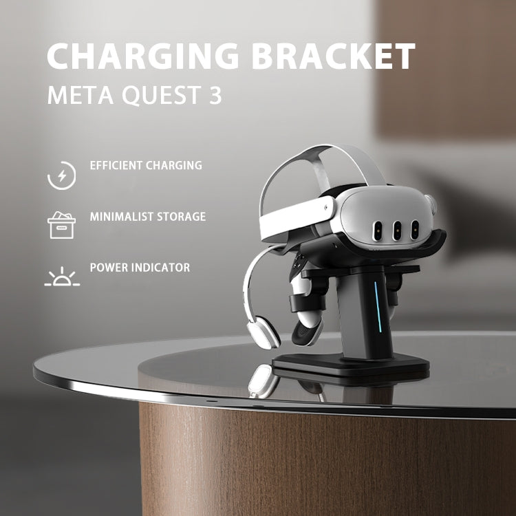 For Meta Quest 3 / 2 / Pro Charging Storage Stand With RGB Lights