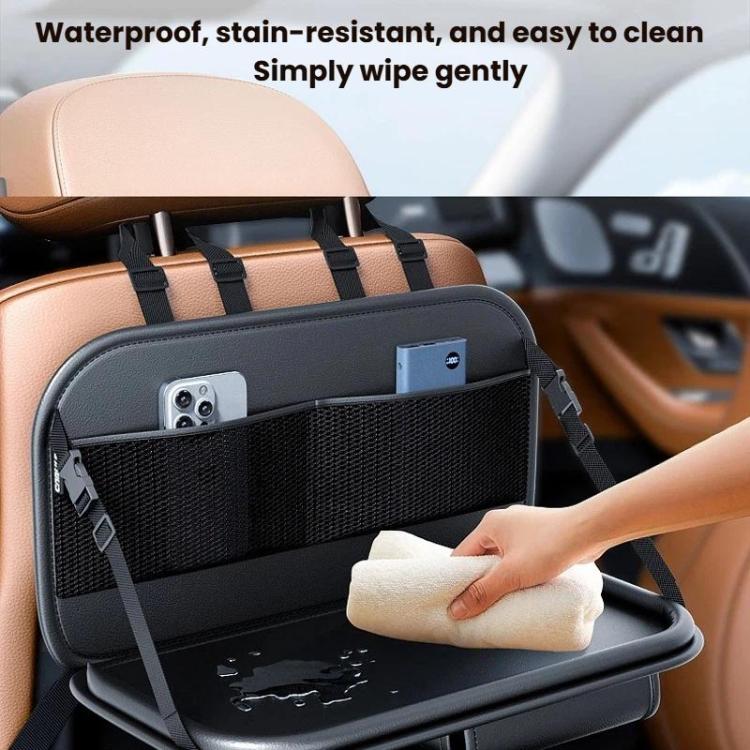 Car Rear Seat Back Storage Bag Large Capacity Foldable Chair Back Storage Pouch, Black