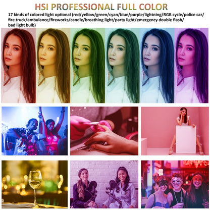 RGB Fill Light Photography Lamp With Hidden Folding Phone Clip & Cold Shoe Interface, F-615