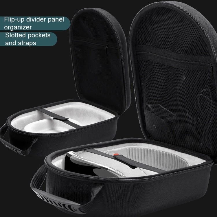 For Apple Vision Pro Storage Bag VR Headwear EVA Portable Hard Case, EVA+Cloth Pattern