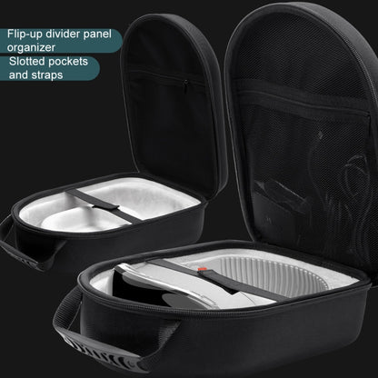 For Apple Vision Pro Storage Bag VR Headwear EVA Portable Hard Case, EVA+Cloth Pattern