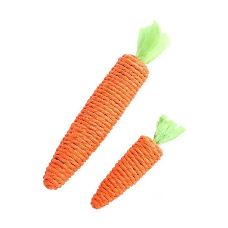 Carrot Cat Chew Rope Toy Bite Resistant Stick Built-in Bell, Small 13cm, Large 20cm