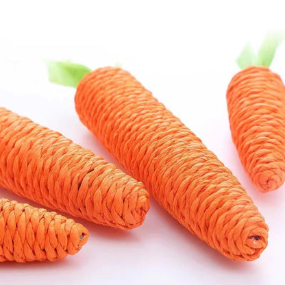 Carrot Cat Chew Rope Toy Bite Resistant Stick Built-in Bell, Small 13cm, Large 20cm