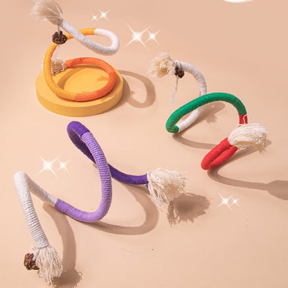 Cat Bite Rope Toy Catnip Cat Teasing Stick, 70cm