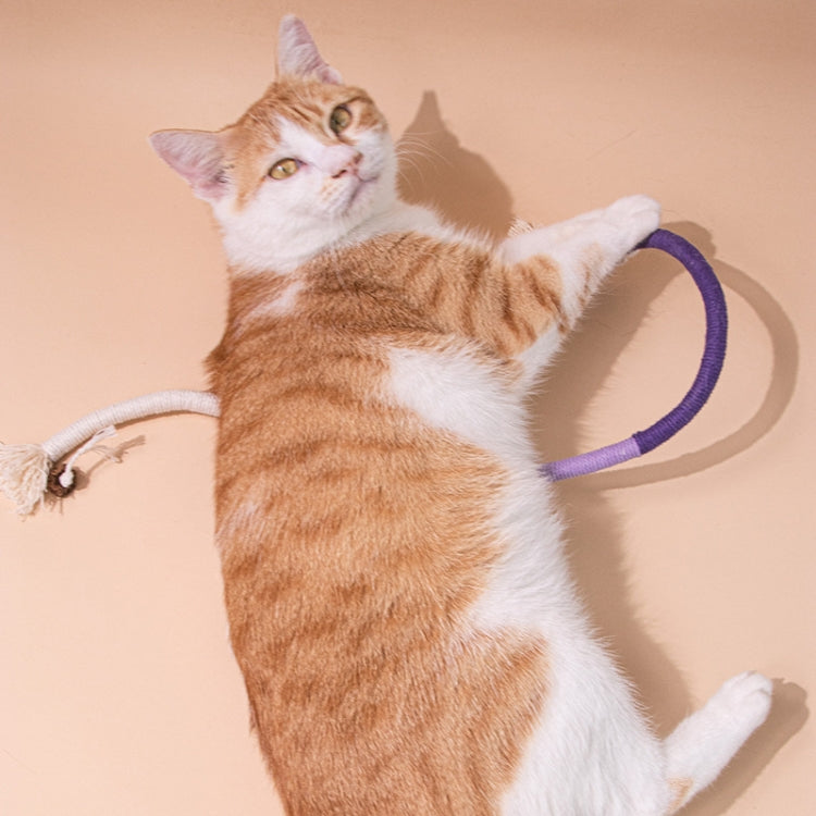Cat Bite Rope Toy Catnip Cat Teasing Stick, 70cm