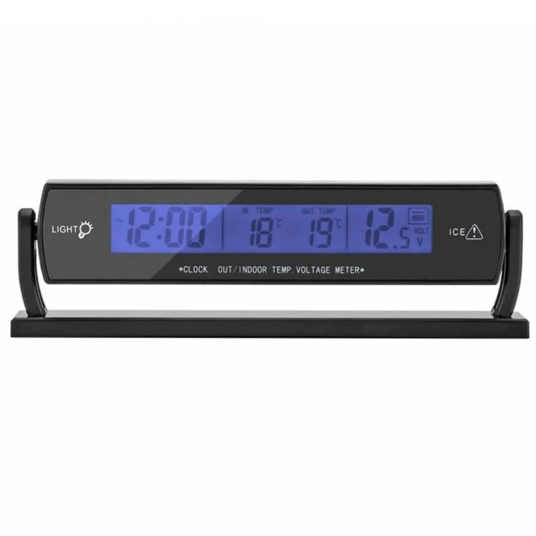 Car Digital Display Clock Luminous Electronic Thermometer Voltmeter