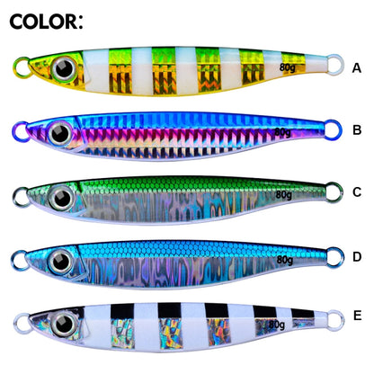 PROBEROS LF121 Fast Sinking Laser Boat Fishing Sea Fishing Lure Iron Plate Bait, 14g, 21g, 28g, 40g, 60g, 80g