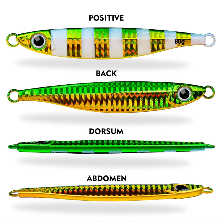 PROBEROS LF121 Fast Sinking Laser Boat Fishing Sea Fishing Lure Iron Plate Bait, 14g, 21g, 28g, 40g, 60g, 80g