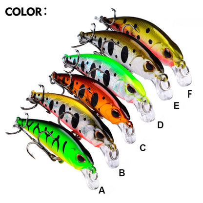 5.3cm 4.6g Sinking Minnow Lure Long Casting Bionic Plastic Hard Bait Fishing Tackle, PROBEROS DW578 Ordinary Hook, PROBEROS DW577 8003 Hook