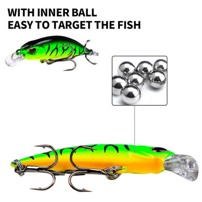 5.3cm 4.6g Sinking Minnow Lure Long Casting Bionic Plastic Hard Bait Fishing Tackle, PROBEROS DW578 Ordinary Hook, PROBEROS DW577 8003 Hook