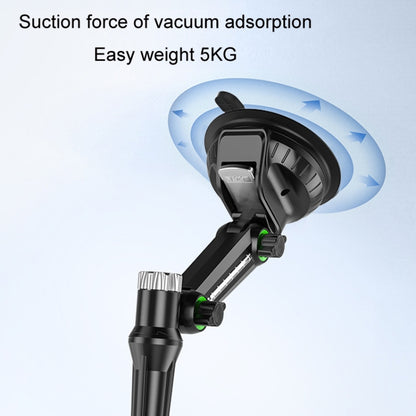 Car Windscreen Dashboard Suction Cup Phone Holder, Extended Green, Extended Black, Regular Green, Regular Black