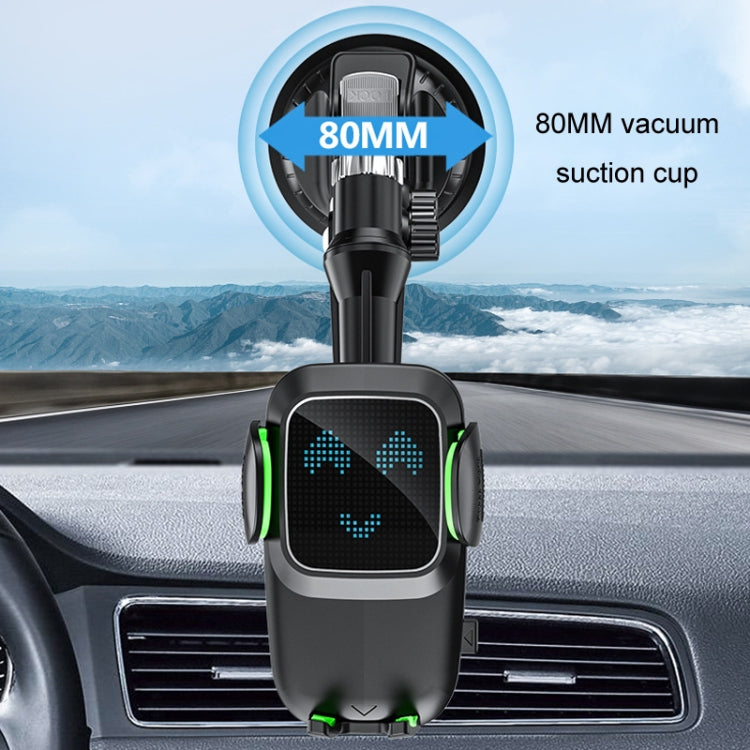 Car Windscreen Dashboard Suction Cup Phone Holder, Extended Green, Extended Black, Regular Green, Regular Black