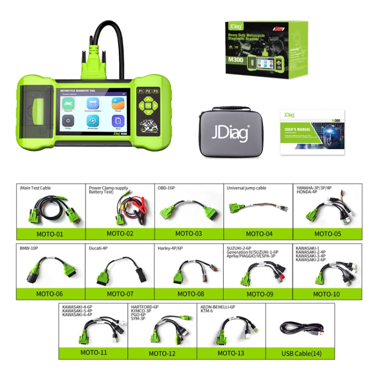 For Harley/Ducati/BMW JDiag Intelligent Heavy Duty Machine Tester, M300