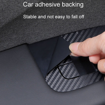 4pcs /Set For Tesla Model 3 Lift Window Button Sticker Car Interior, Carbon Fiber, Starry Line