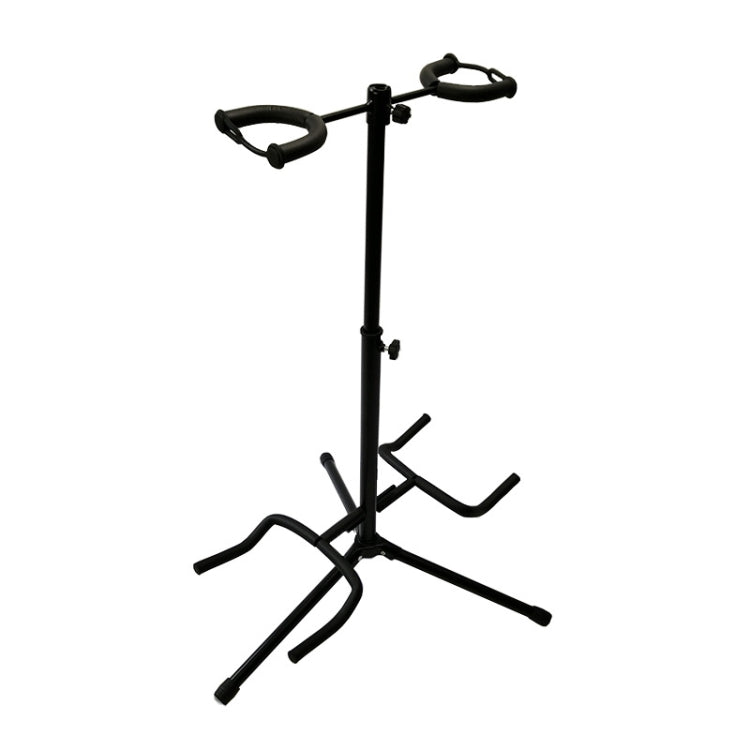 Adjustable Double Guitar Stand Holds Two Electric Or Acoustic Guitars, Double Guitar Stand