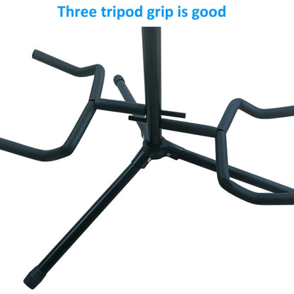Adjustable Double Guitar Stand Holds Two Electric Or Acoustic Guitars, Double Guitar Stand