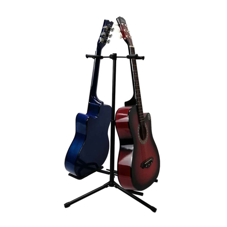 Adjustable Double Guitar Stand Holds Two Electric Or Acoustic Guitars, Double Guitar Stand