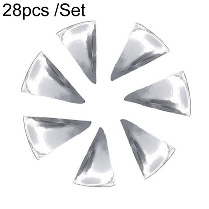 28pcs /Set For Tesla Model 3 Tire Sticker Modification Protective Film, Carbon Fiber, Bright Black, Electroplating Silver