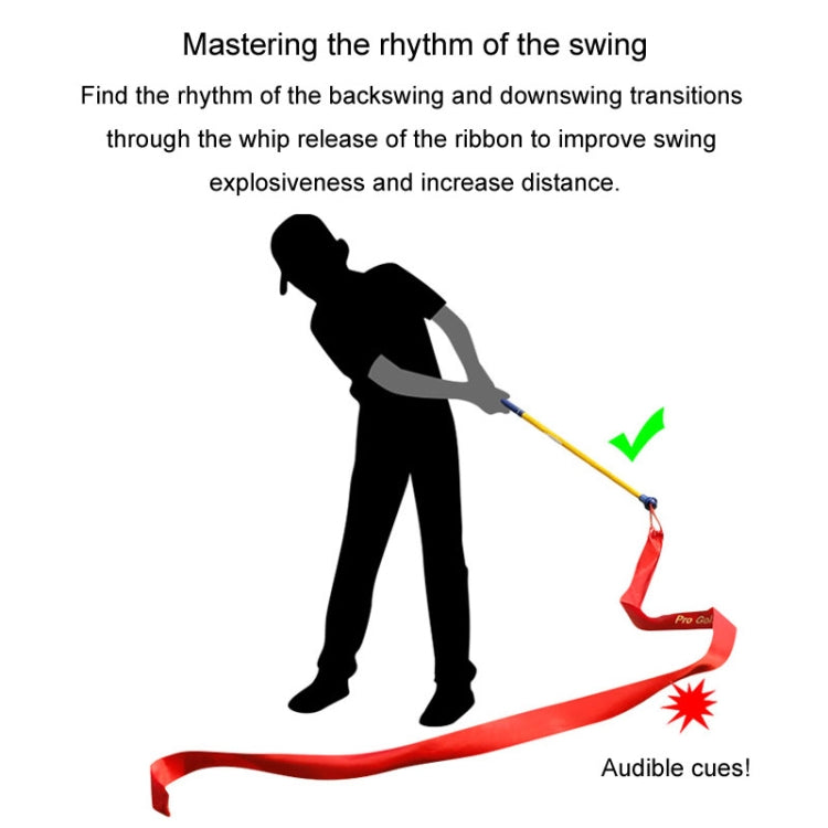 Golf Exerciser Ribbon Swing Stick Audible Practice To Improve Swing Speed, PGM HGB020