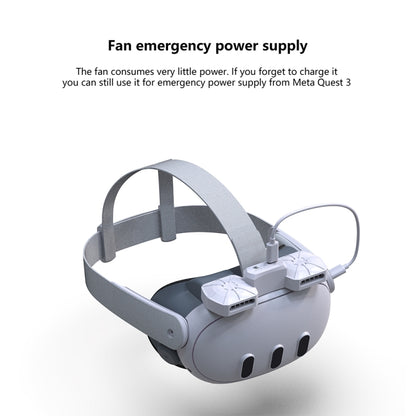 For Meta Quest 3 Air Circulation Heat Dissipation Replacement Mask With Fan Anti-Fogging VR Mask Accessories, With Fan