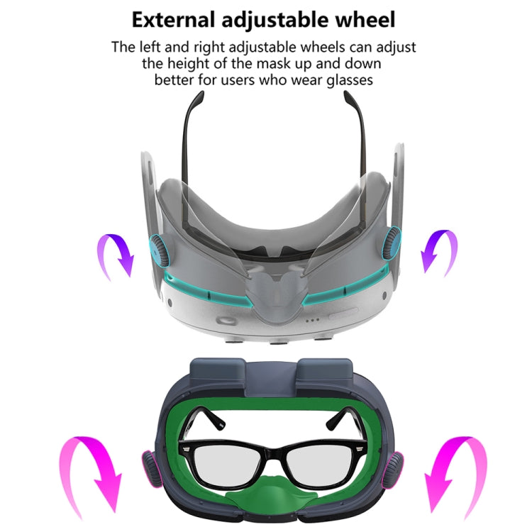 For Meta Quest 3 Adjustable Replacement Eye Mask VR Blackout Soft Replacement Face Mask Set, Without Fan