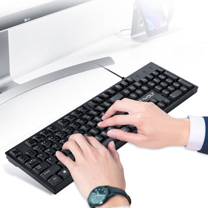T-WOLF 104-keys USB Computer Office Home Wired Keyboard, T15
