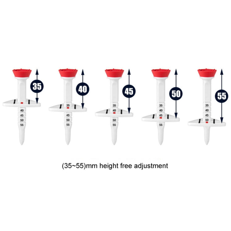 PGM QT022 Golf Tee Adjustable Limit Aiming Assist 77mm Tee Length, 4pcs /Box