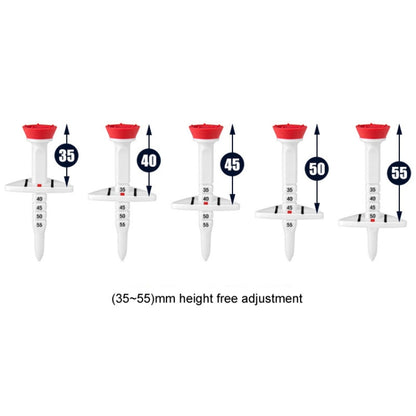PGM QT022 Golf Tee Adjustable Limit Aiming Assist 77mm Tee Length, 4pcs /Box