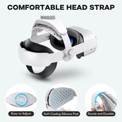 DEVASO VR Glasses Retractable Adjustable Headband Accessories For Meta Quest 3S / Meta Quest 3 / Meta Quest 2 / Meta Quest Pro / Pico 4 / Pico 4 Pro, For Meta Quest 3 / Meta Quest 2 / Meta Quest Pro / Pico 4 / Pico 4 Pro