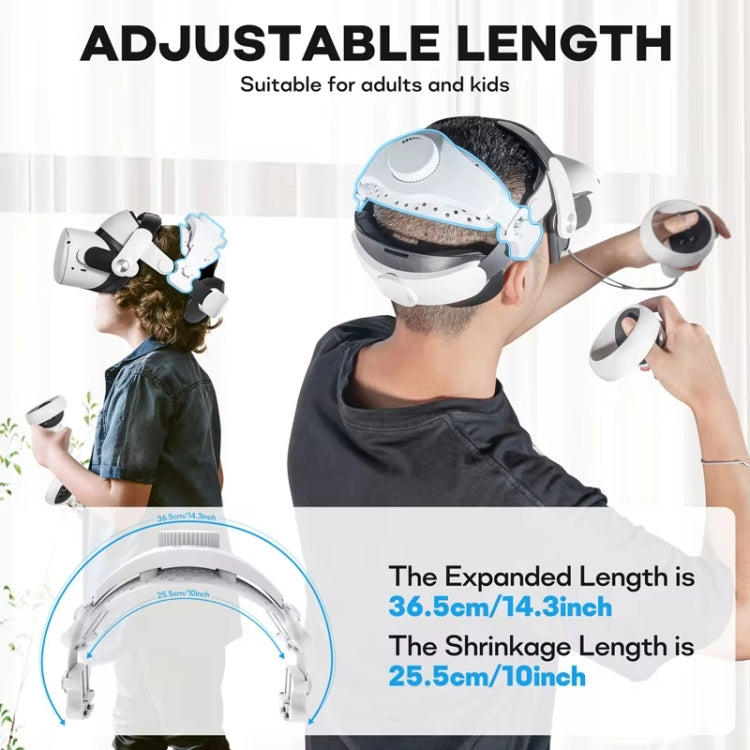 DEVASO VR Glasses Retractable Adjustable Headband Accessories For Meta Quest 3S / Meta Quest 3 / Meta Quest 2 / Meta Quest Pro / Pico 4 / Pico 4 Pro, For Meta Quest 3 / Meta Quest 2 / Meta Quest Pro / Pico 4 / Pico 4 Pro