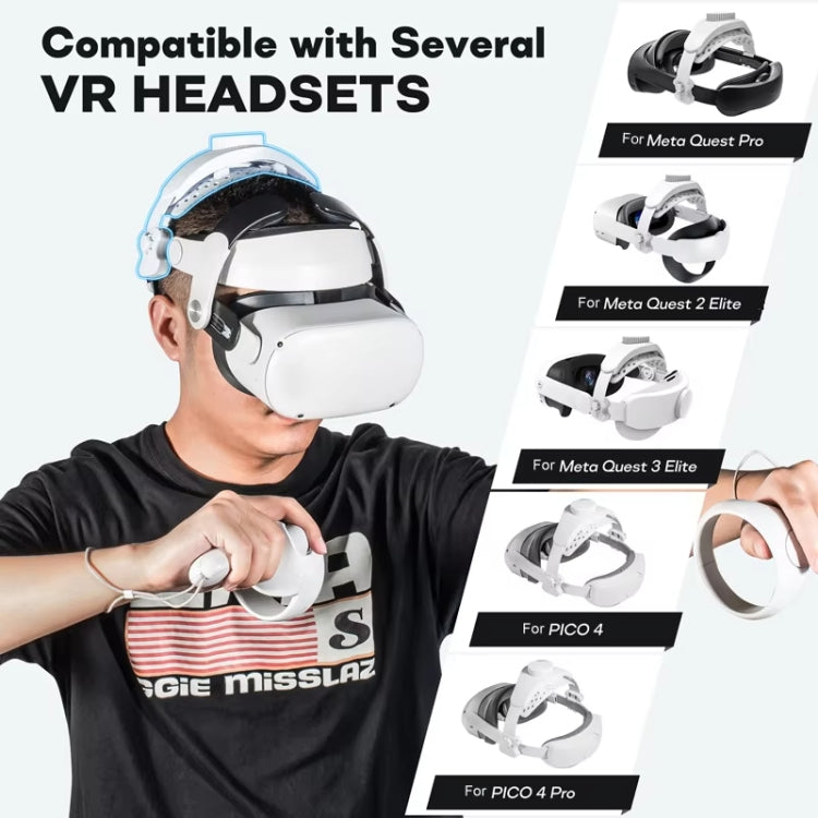 DEVASO VR Glasses Retractable Adjustable Headband Accessories For Meta Quest 3S / Meta Quest 3 / Meta Quest 2 / Meta Quest Pro / Pico 4 / Pico 4 Pro, For Meta Quest 3 / Meta Quest 2 / Meta Quest Pro / Pico 4 / Pico 4 Pro