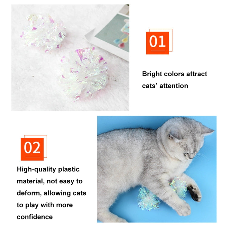 5pcs Colorful Noise Paper Ball Scratching Cat Toy Sound Pet Balls