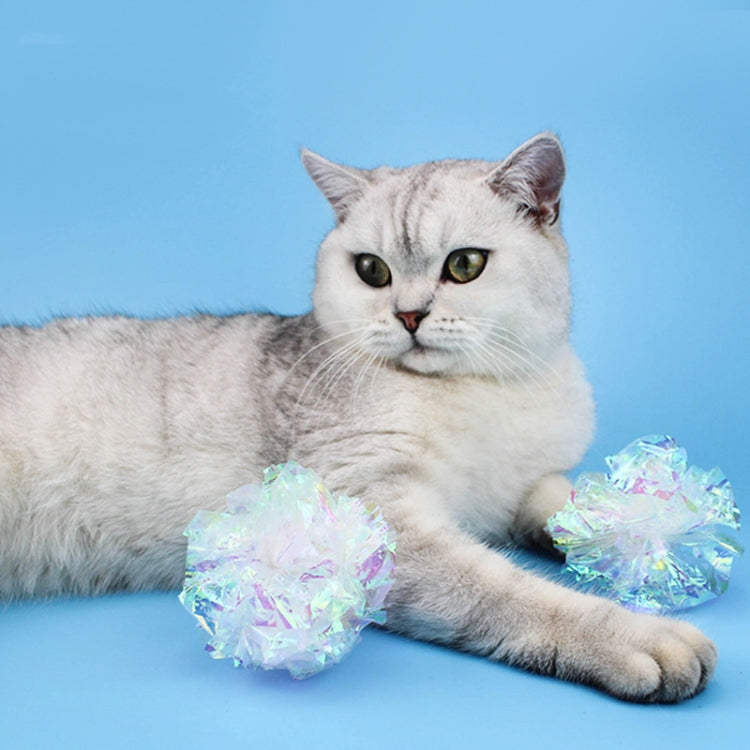 5pcs Colorful Noise Paper Ball Scratching Cat Toy Sound Pet Balls