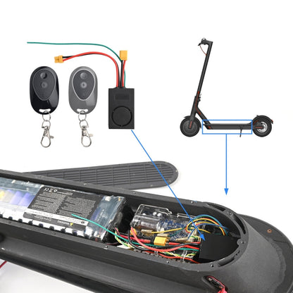 Electric Scooter 36-55V Anti-Theft Alarm Detector + 2 Remote Controller, For Xiaomi M365, For Ninebot Max G30