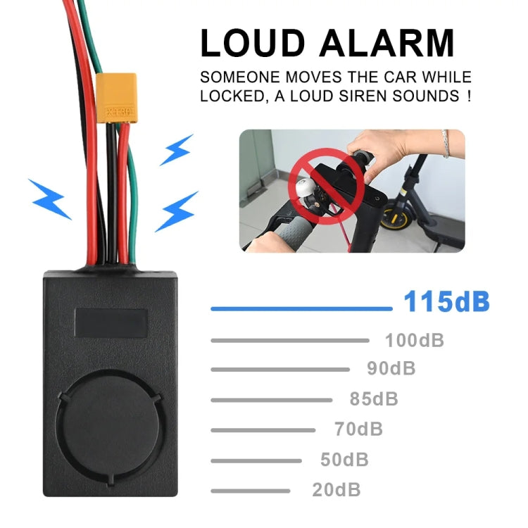 Electric Scooter 36-55V Anti-Theft Alarm Detector + 2 Remote Controller, For Xiaomi M365, For Ninebot Max G30