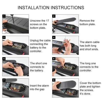 Electric Scooter 36-55V Anti-Theft Alarm Detector + 2 Remote Controller, For Xiaomi M365, For Ninebot Max G30