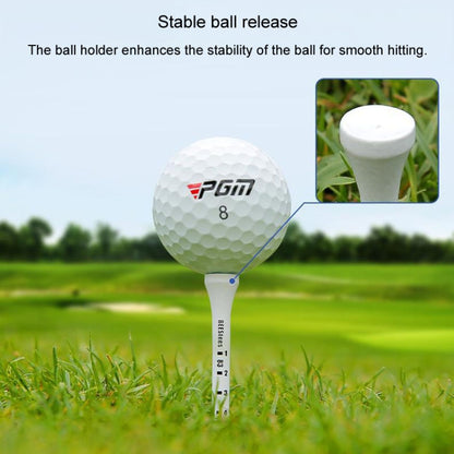 30pcs /Box PGM QT029 Golf Wooden Tee Limit Adjustable Height Ball Spike Golf Depth Marker Tee, 53mm, 69mm, 83mm