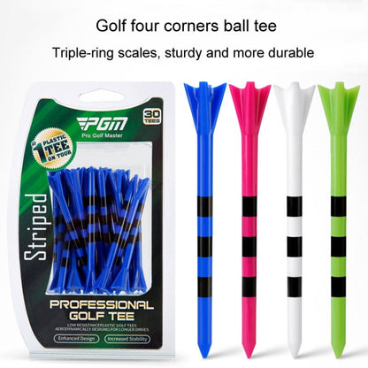 30pcs /Box PGM 83mm Golf Ball Tee Limit Scale Line Tee Ball Holder, QT027-White, QT027-Blue, QT027-Green, QT028-Blue, QT028-Green, QT028-White