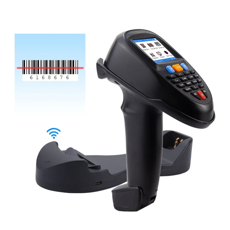Wireless Barcode Reader Scanner Data Collector With 2.2-Inch LCD Screen, 1D Laser, 1D CCD Red Light, 2D