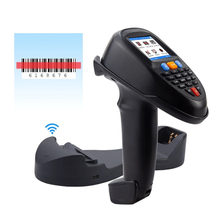 Wireless Barcode Reader Scanner Data Collector With 2.2-Inch LCD Screen, 1D Laser, 1D CCD Red Light, 2D