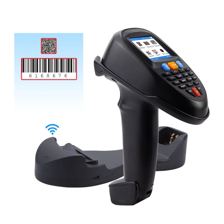 Wireless Barcode Reader Scanner Data Collector With 2.2-Inch LCD Screen, 1D Laser, 1D CCD Red Light, 2D