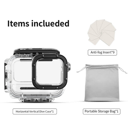 aMagisn Horizontal and Vertical Shooting Dive Shell 60m Waterproof Shell Accessories, For Insta360 Ace