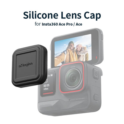 aMagisn Silicone Lens Cap Protective Cover Sports Camera Accessories, For Insta360 Ace Pro, For Insta360 Ace