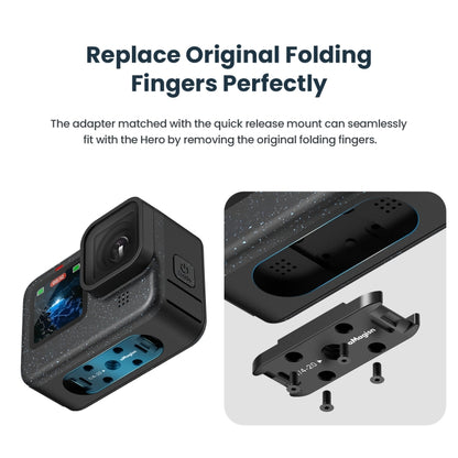 aMagisn Metal Magnetic Absorption Kit For GoPro HERO12 Black /11 Black /10 Black /9 Black, For GoPro HERO12/11/10/9