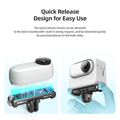 For Insta360 GO 3 / 3S aMagisn Magnetic Fast Disassembly Bottom Seat Bracket Sports Camera Accessories