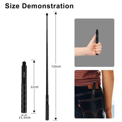 aMagisn 120cm Invisible Straight Pull Selfie Stick Sports Camera Accessories, Single Rod