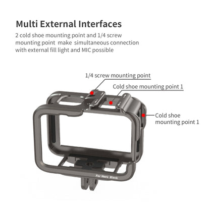 For GoPro HERO11 Black /10 Black /9 Black aMagisn Ultra-Light Metal Rabbit Cage Protection Border, For GoPro HERO11 Black /10 Black /9 Black