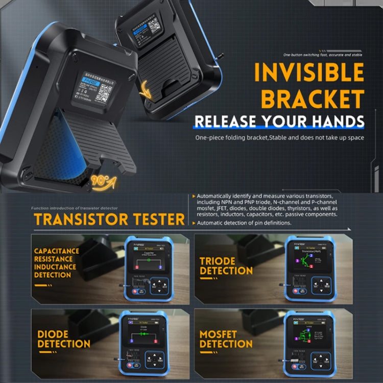FNIRSI 3 In 1 Handheld Digital Oscilloscope LCR Transistor Tester, DSO-TC3 Standard, DSO-TC3 Upgrade